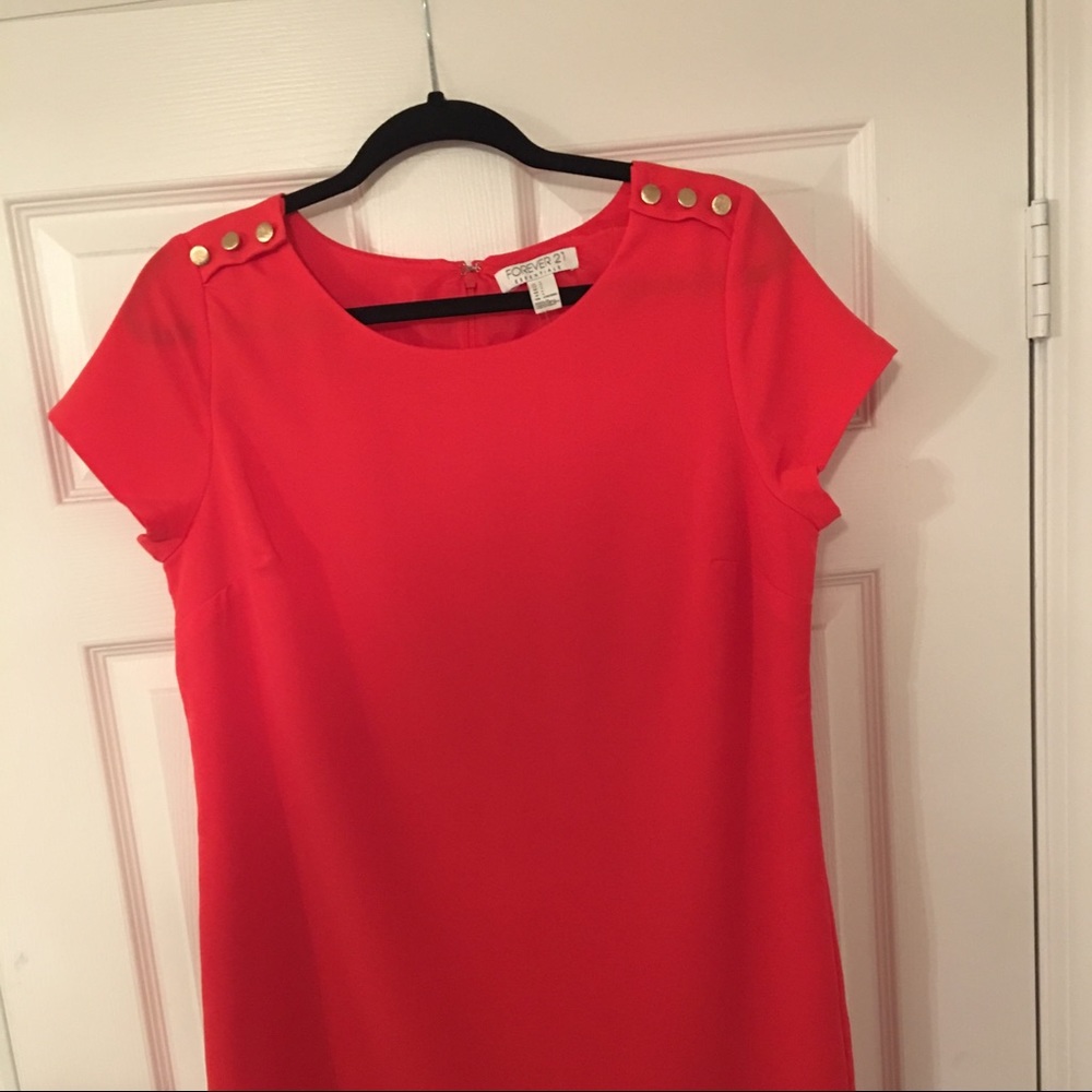 Short sleeve Forever 21 dress red, size large